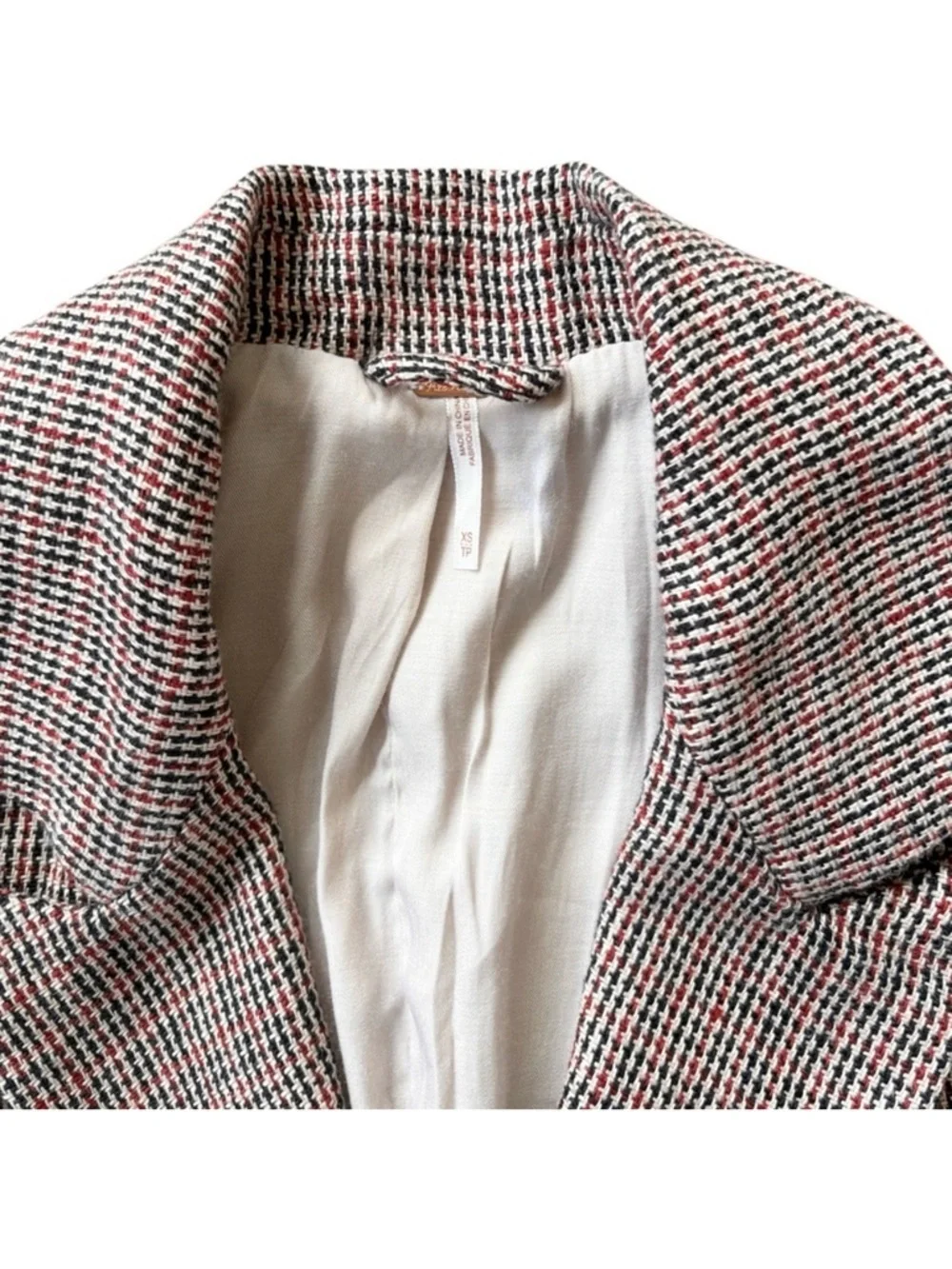 Like New Free People Chess Linen Blazer Size XS